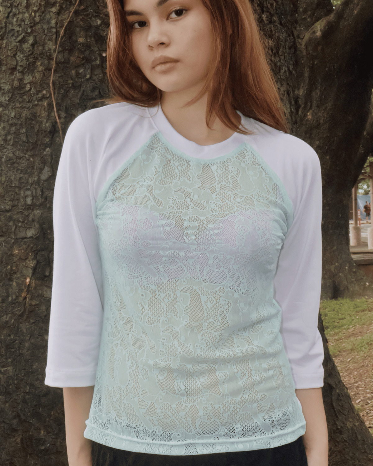 varsity top in teal