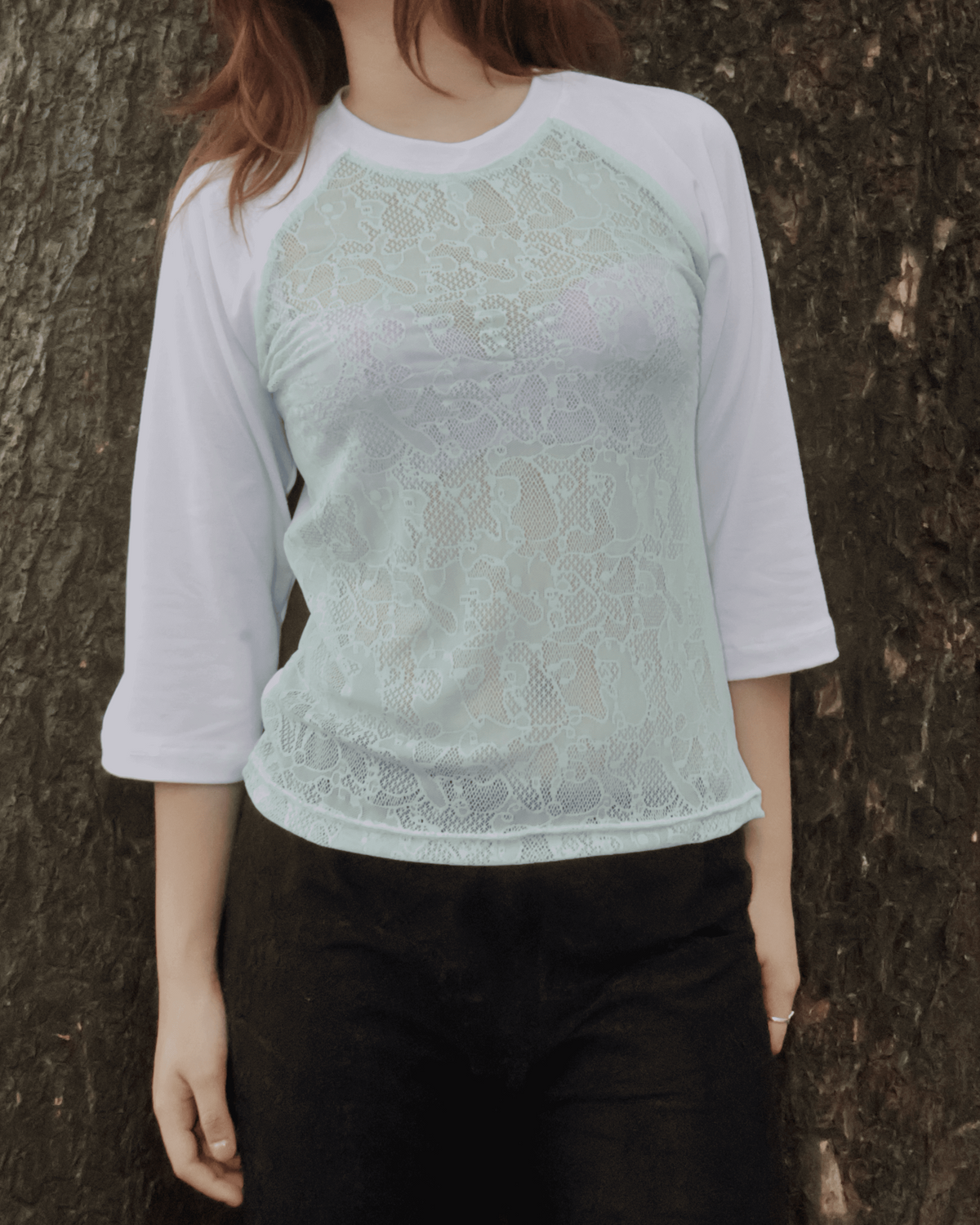 varsity top in teal